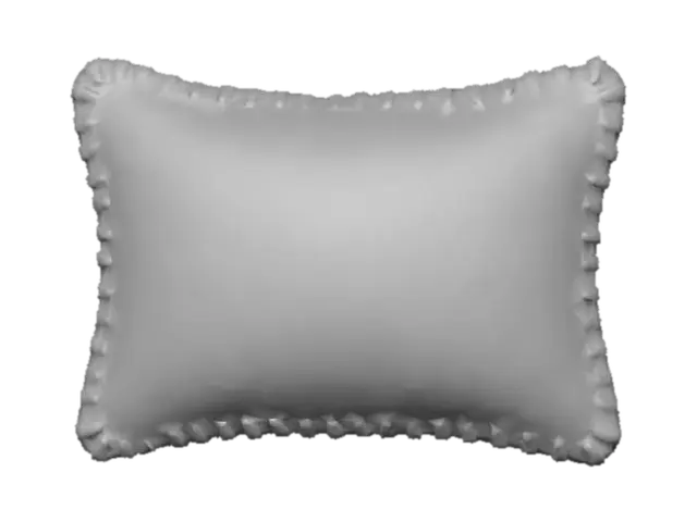 3D model for rectangle halloween image suitable for childs cushion stitches around the edges