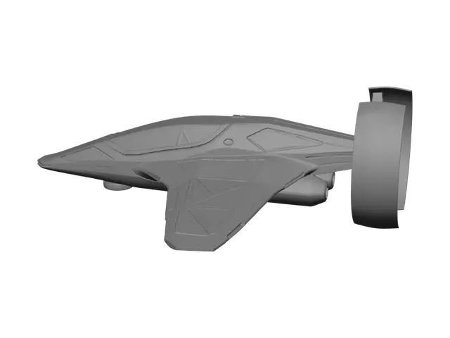 3D model for a glider like the wipeout games but modern and solarpunk style ultrarealistic scifi