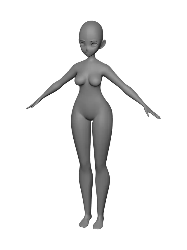 3D model for Ornate Anime Base