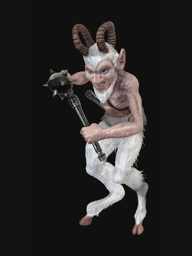 3D model for Horned Mace-Wielding Goblin