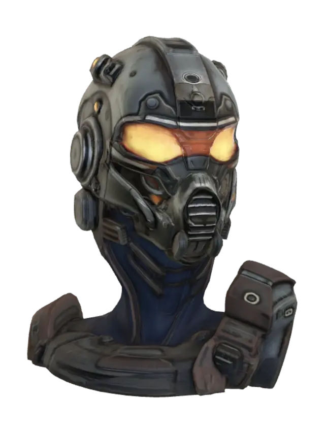 3D model for fallout power armor helmet