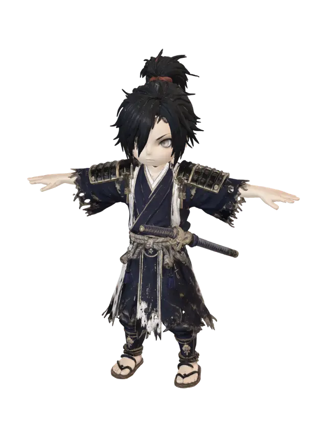 3D model for Tattered Dawn Samurai