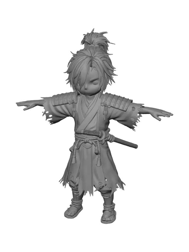 3D model for Tattered Dawn Samurai