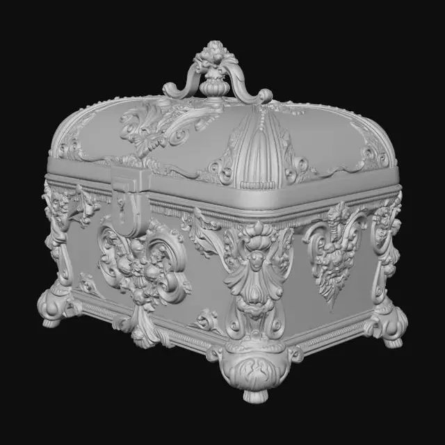 3D model for Gilded Baroque Treasure Chest