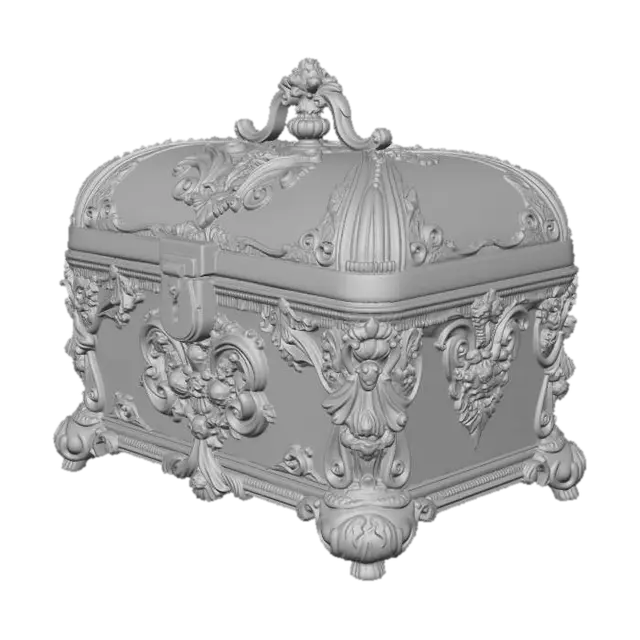 3D model for Gilded Baroque Treasure Chest