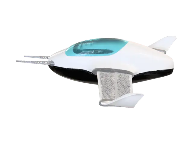 3D model for First image is almost perfect, but wings and antenna need to match second image.