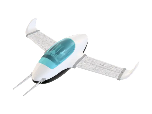 3D model for First image is almost perfect, but wings and antenna need to match second image.