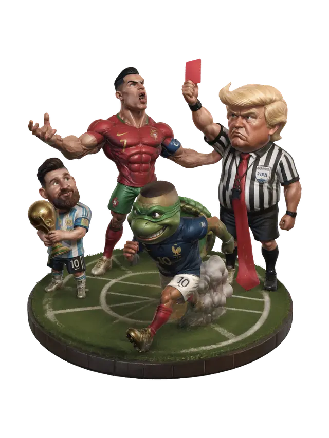Clash of Football Legends 3D model, vytvořený pomocí AI