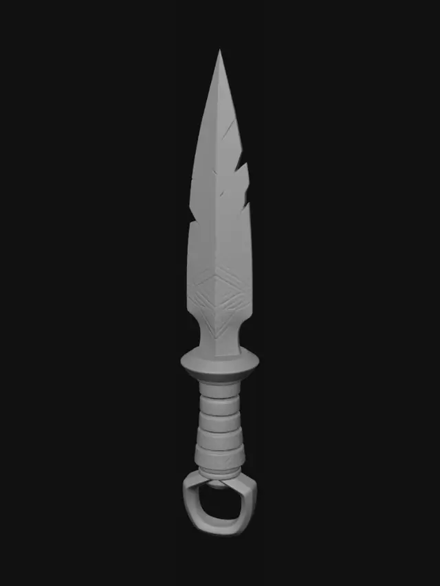 3D model for Runic Crystal Dagger