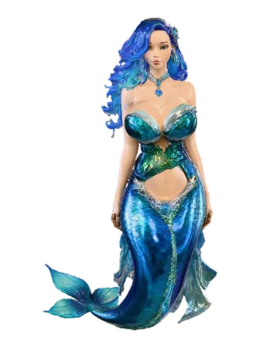 Mermaid Enchantment - Busty 3D model, vytvořený pomocí AI
