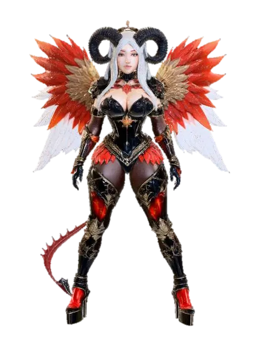 Angel Krampus, #Christmas2025# 3D model, vytvořený pomocí AI
