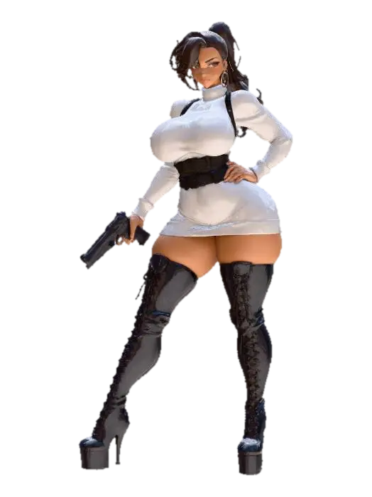 Agent in White 3D model, vytvořený pomocí AI