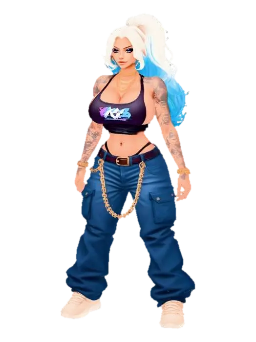 Neon Rebel - Color 3D model, vytvořený pomocí AI