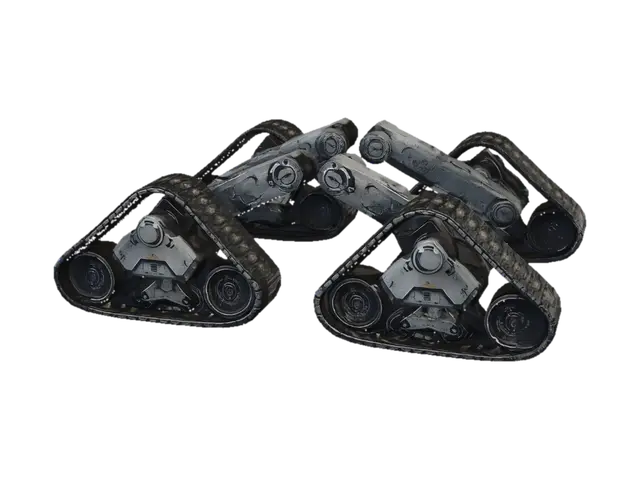 Treads in Formation - Tracks 3D model, vytvořený pomocí AI