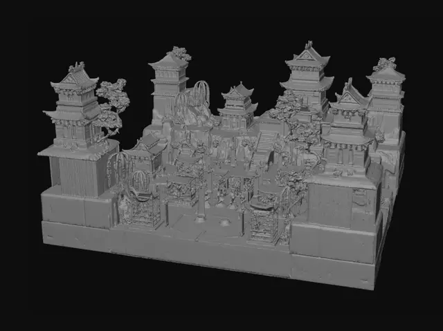 3D model for Valley of Jade Pagodas