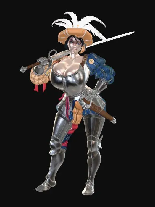 3D model for Feathered Knight in the Armory