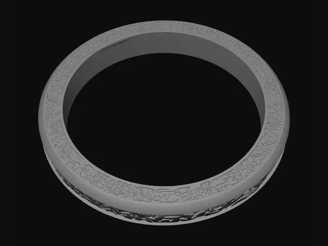 3D model for Azure Glyph Ring