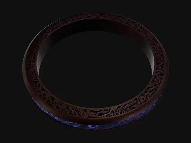 3D model for Azure Glyph Ring