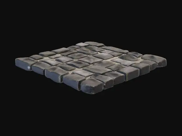 3D model for Cobblestone Wet Pathway