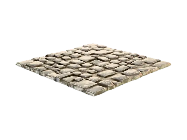 Cobblestone Pathway 3D model, vytvořený pomocí AI