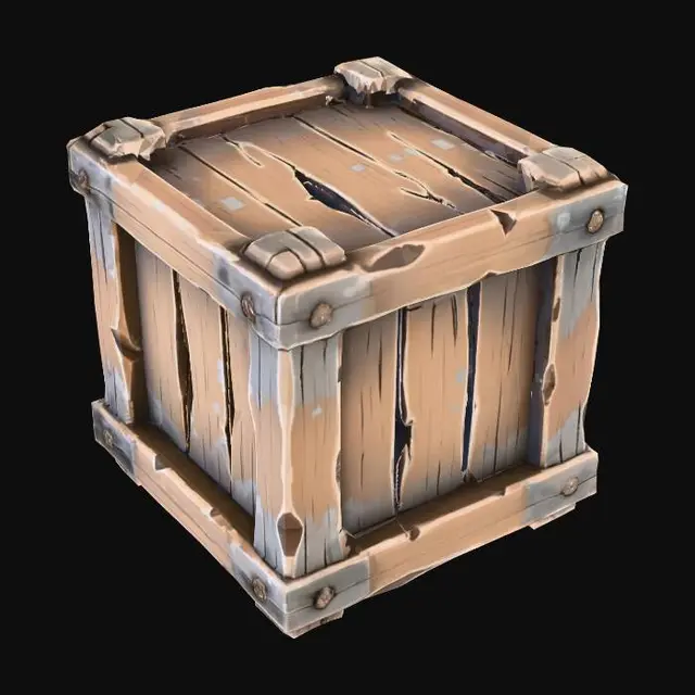 3D model for Wooden Cargo Box