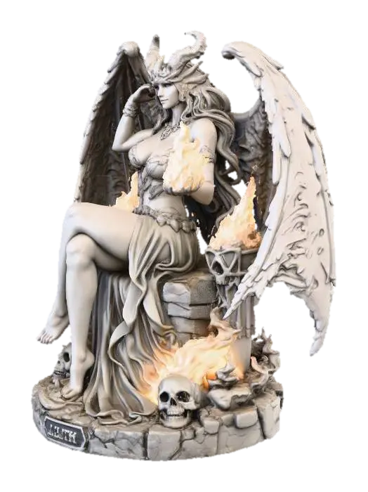 Infernal lilith - Fiend 3D model, vytvořený pomocí AI