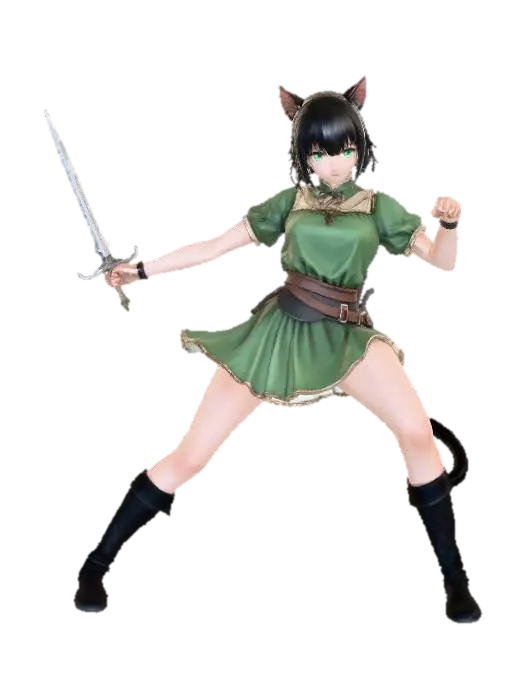 Cat-Eared Vanguard - Faction 3D model, vytvořený pomocí AI