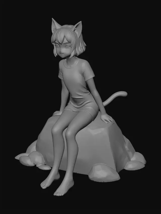3D model for Catgirl in the Valley