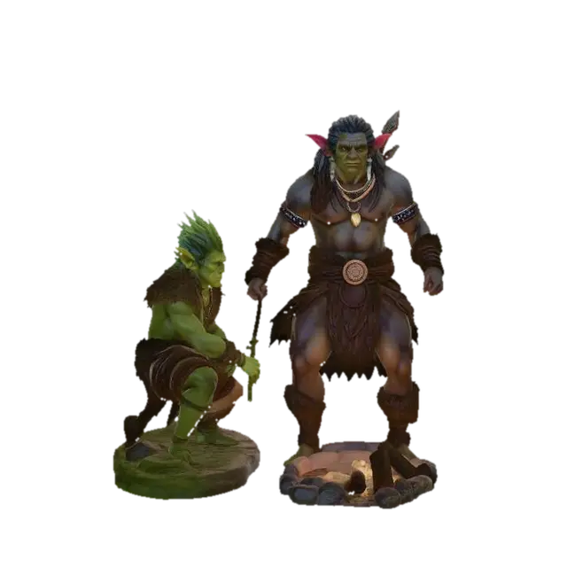 Mô hình 3D Moonlit Orcs by the Campfire - Torchlight, được tạo bằng AI
