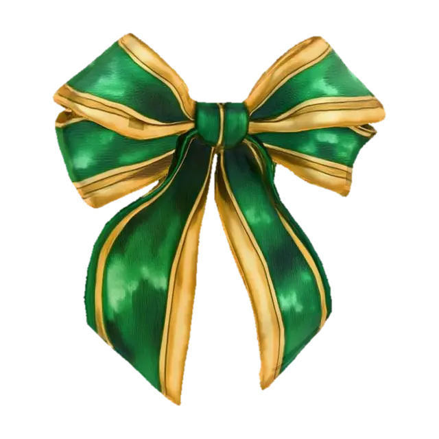 Emerald Ribbon, #Christmas2025# - Chrismas 3D model, vytvořený pomocí AI