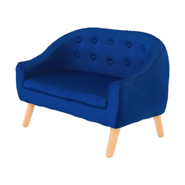 Blue Button Sofa 的 AI 生成 3D 模型