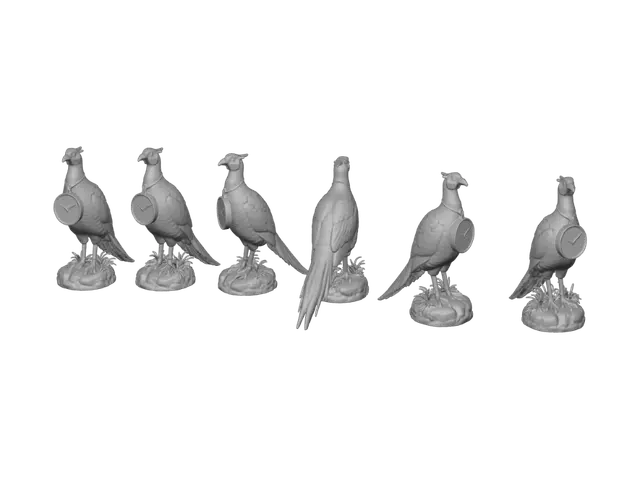 3D model for Clockwork Pheasant Statue