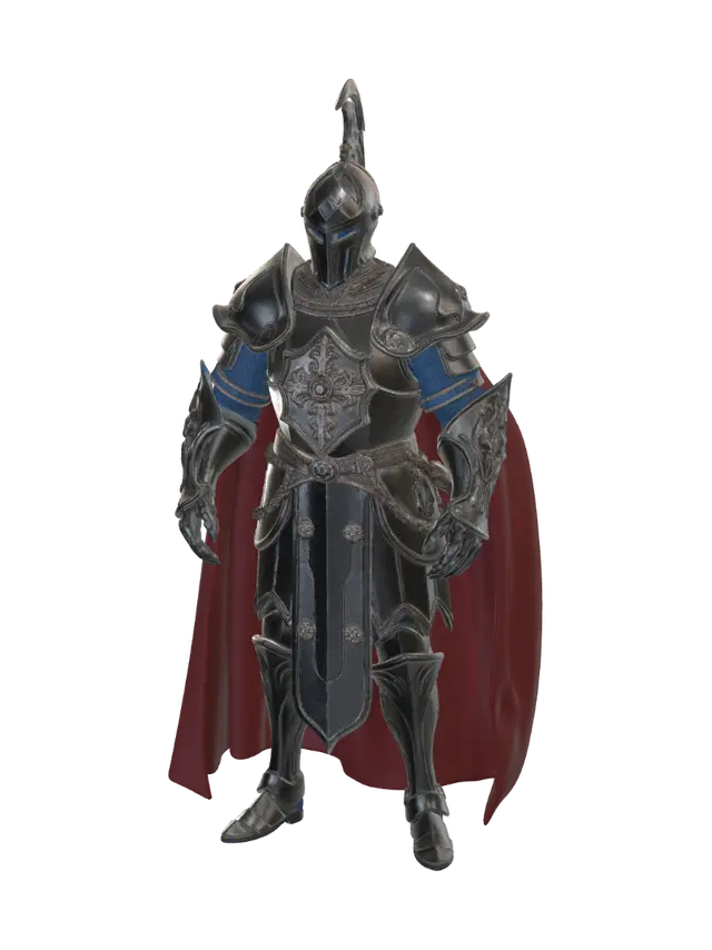 Atlas the Noble - Platearmor 3D model, vytvořený pomocí AI