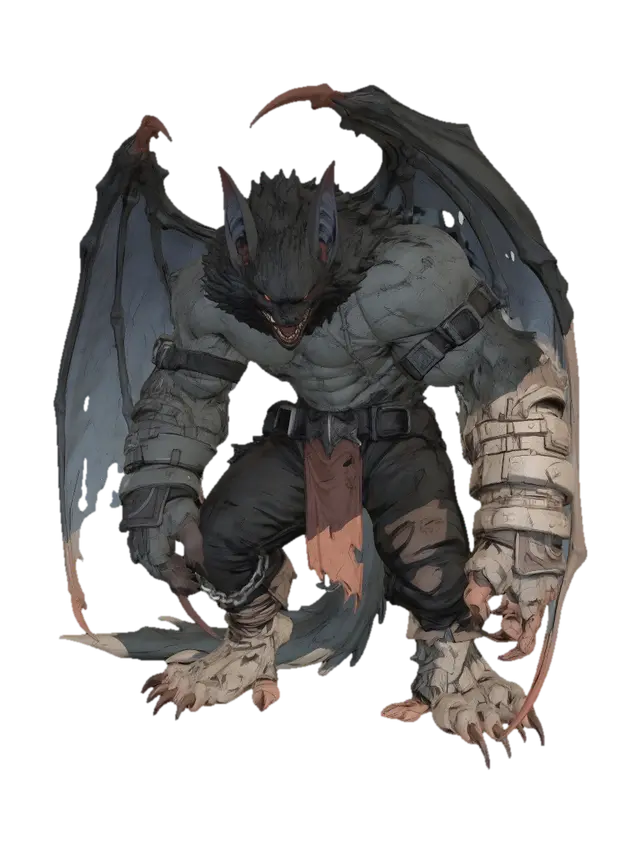 Moonfang the Winged Warlord - Dragonborn 3D model, vytvořený pomocí AI