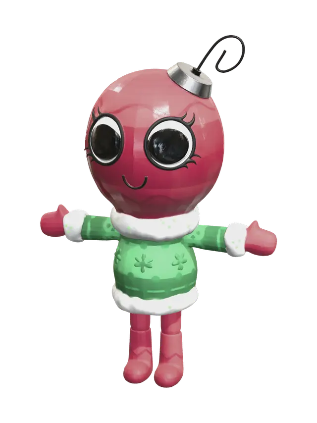 Stylized Bobette - Charactermodel 3D-model, gegenereerd door AI