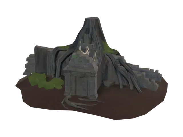 3D model for secret_tree_Bunker_Game_Ready_Handmade_in_maya