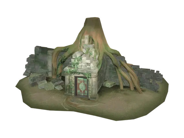 3D model for secret_tree_Bunker_Game_Ready_Handmade_in_maya
