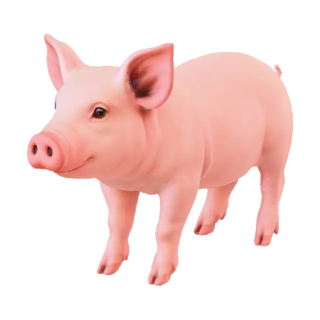Piglet Charm - Farm 3D model, vytvořený pomocí AI
