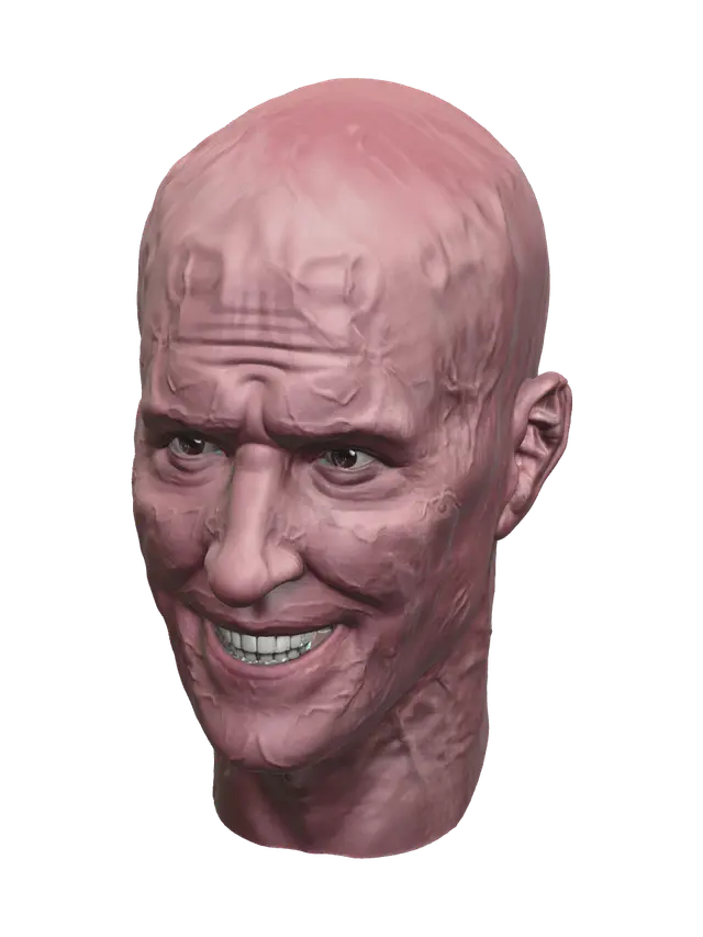 Deadpool Face 3D model, vytvořený pomocí AI