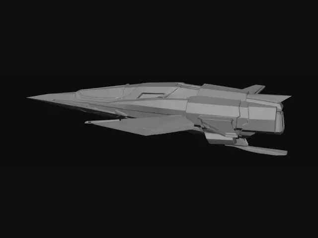 3D model for Violet Starfighter in the Void