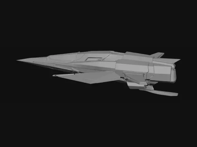 3D model for Violet Starfighter in the Void