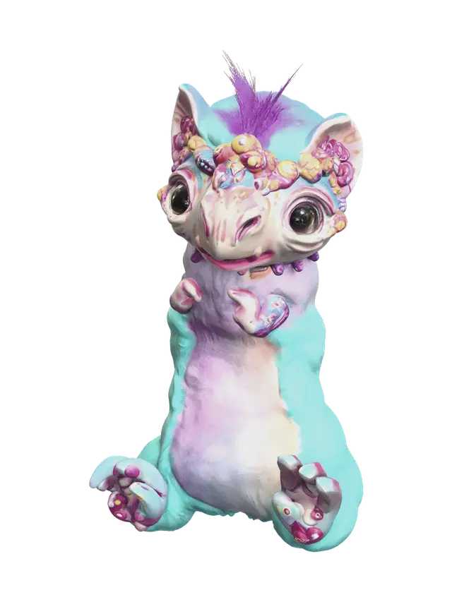 Stylized Feydragon - Fey 3D model, vytvořený pomocí AI