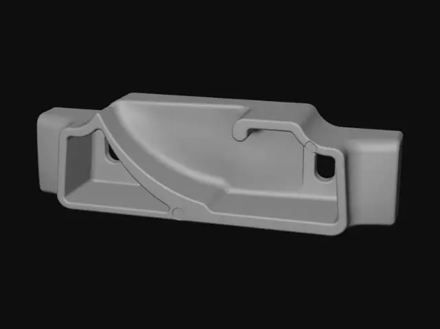 3D model for White plastic mounting bracket