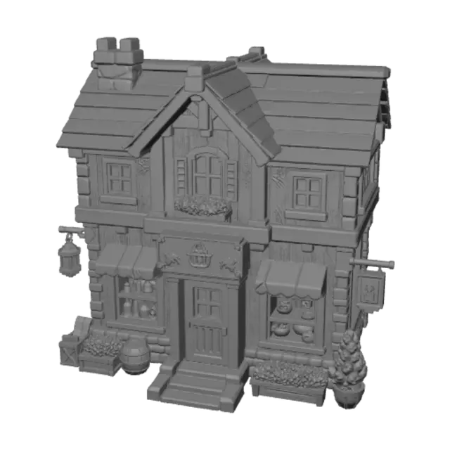 3D model for Cozy Pixel Cottage Shop