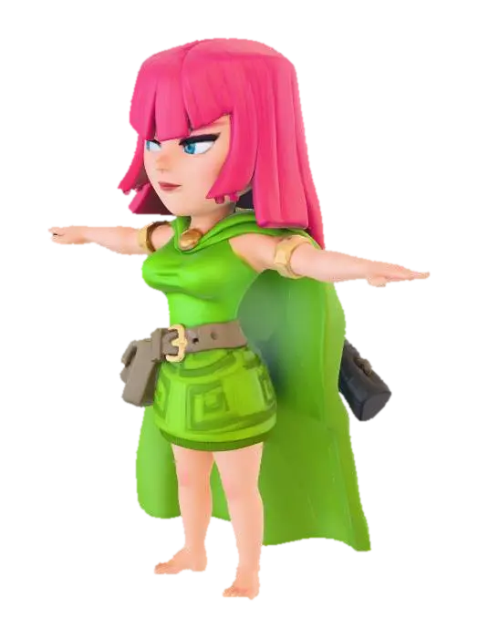 Archer - Royale 3D model, vytvořený pomocí AI
