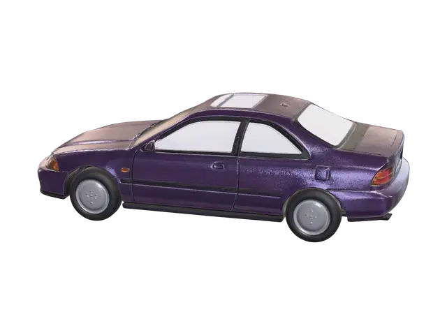 Low-Poly Honda Civic Ej1 3D model, vytvořený pomocí AI