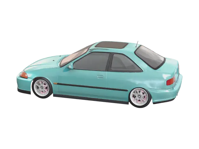 Honda Civic Ej1 3D model, vytvořený pomocí AI