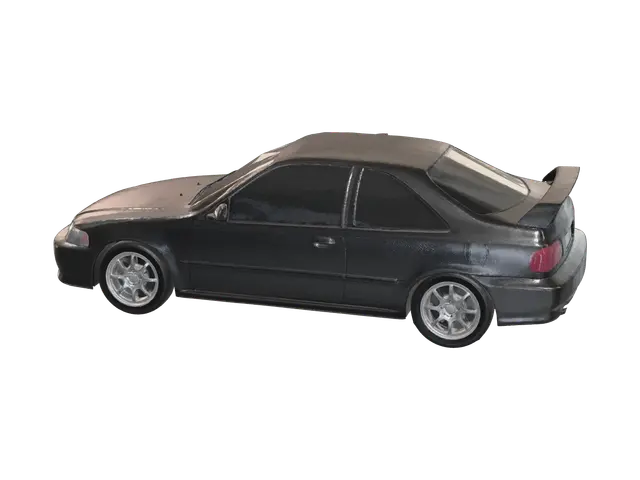 Realistic Honda Civic Ej1 3D model, vytvořený pomocí AI