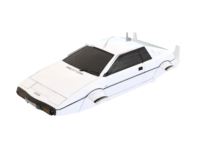 Lotus Esprit type 79 "The spy who loved me" 007 movie - Moore-3D-modell, genererad av AI