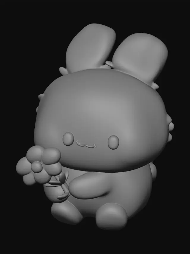 3D model for Peach Blossom Bunny